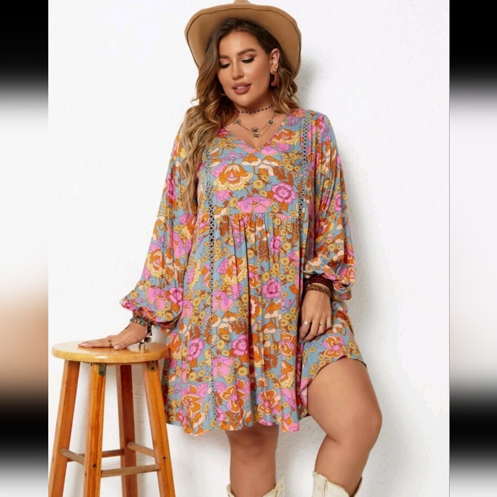 Nwt boutique 70s style dress